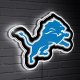 Detroit Lions LED Team Logo Shaped Lighted Wall Sign
