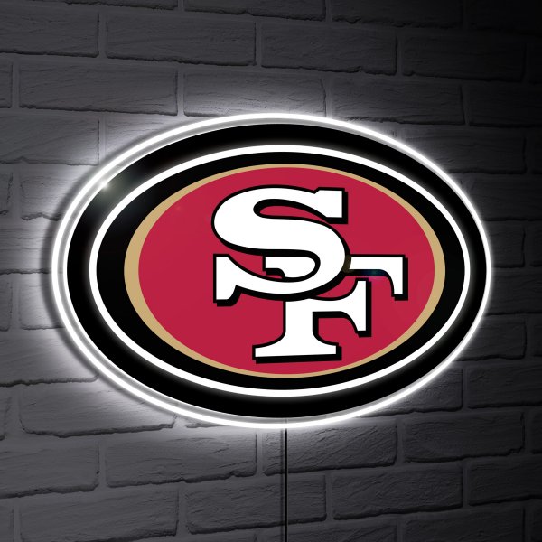 San Francisco 49ers LED Team Logo Shaped Lighted Wall Sign