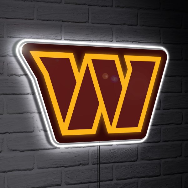 Washington Commanders LED Team Logo Shaped Lighted Wall Sign